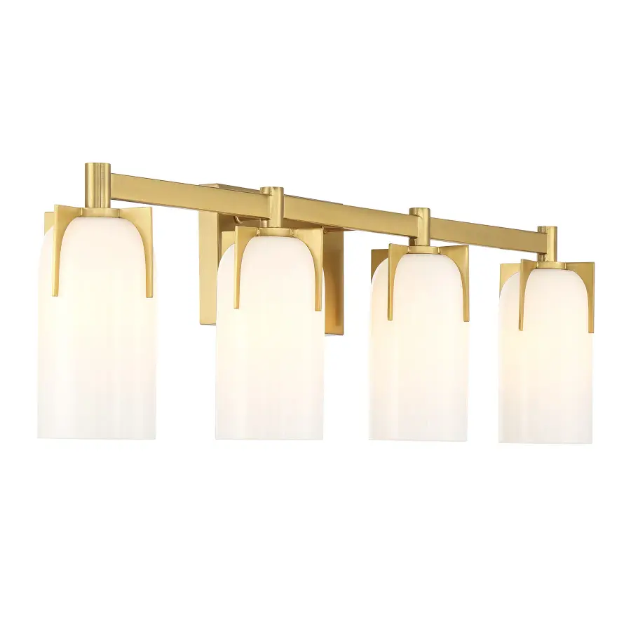 Caldwell 4-Light Bathroom Vanity in Warm Brass - Image 4