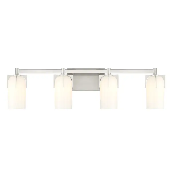Caldwell 4-Light Bathroom Vanity Light in Satin Nickel