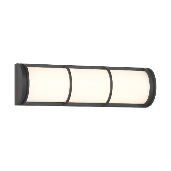 Harper LED Bathroom Vanity Light in Matte Black - Image 3