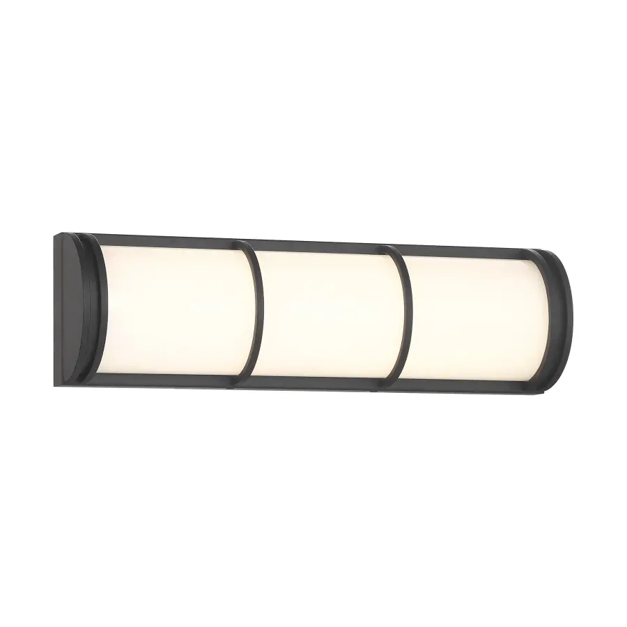Harper LED Bathroom Vanity Light in Matte Black - Image 3