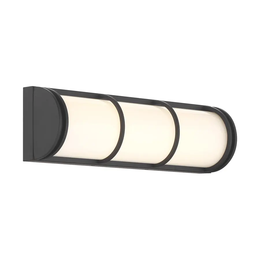 Harper LED Bathroom Vanity Light in Matte Black - Image 4