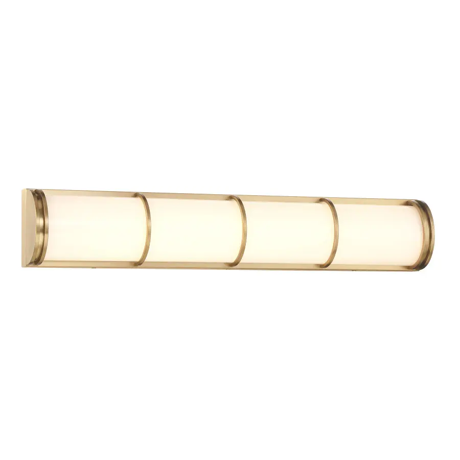 Harper LED Bathroom Vanity Light in Warm Brass - Image 3