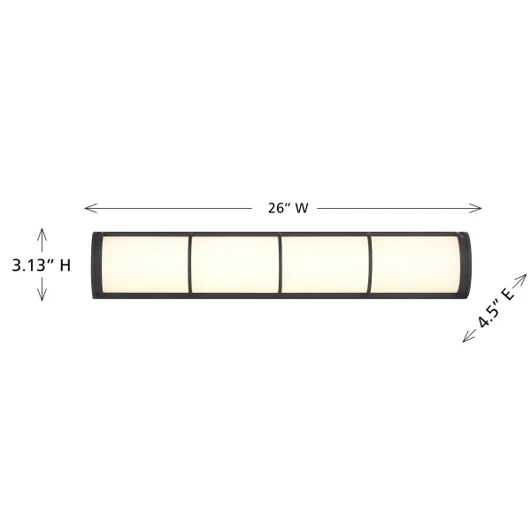 Harper LED Bathroom Vanity Light in Matte Black - Image 6