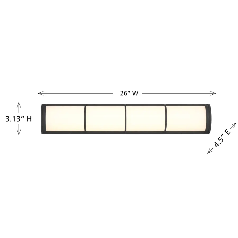 Harper LED Bathroom Vanity Light in Matte Black - Image 6