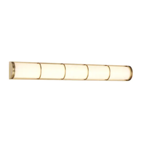Harper LED Bathroom Vanity Light in Warm Brass - Image 3