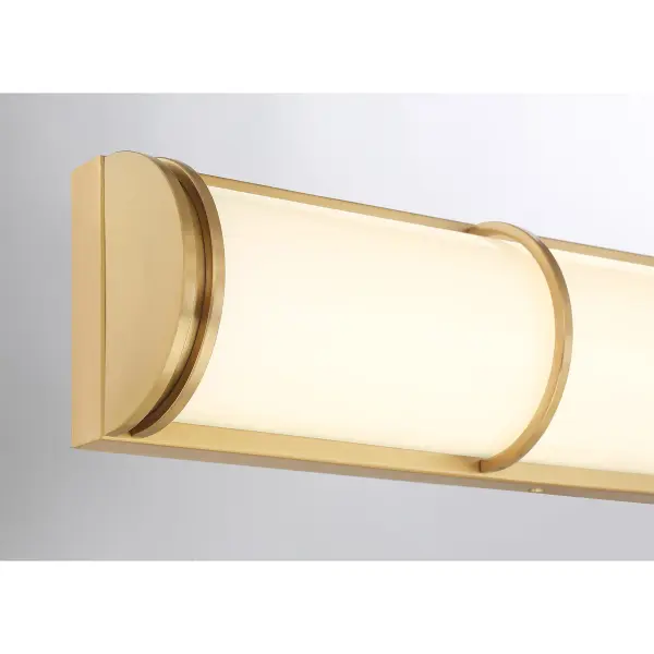 Harper LED Bathroom Vanity Light in Warm Brass - Image 6