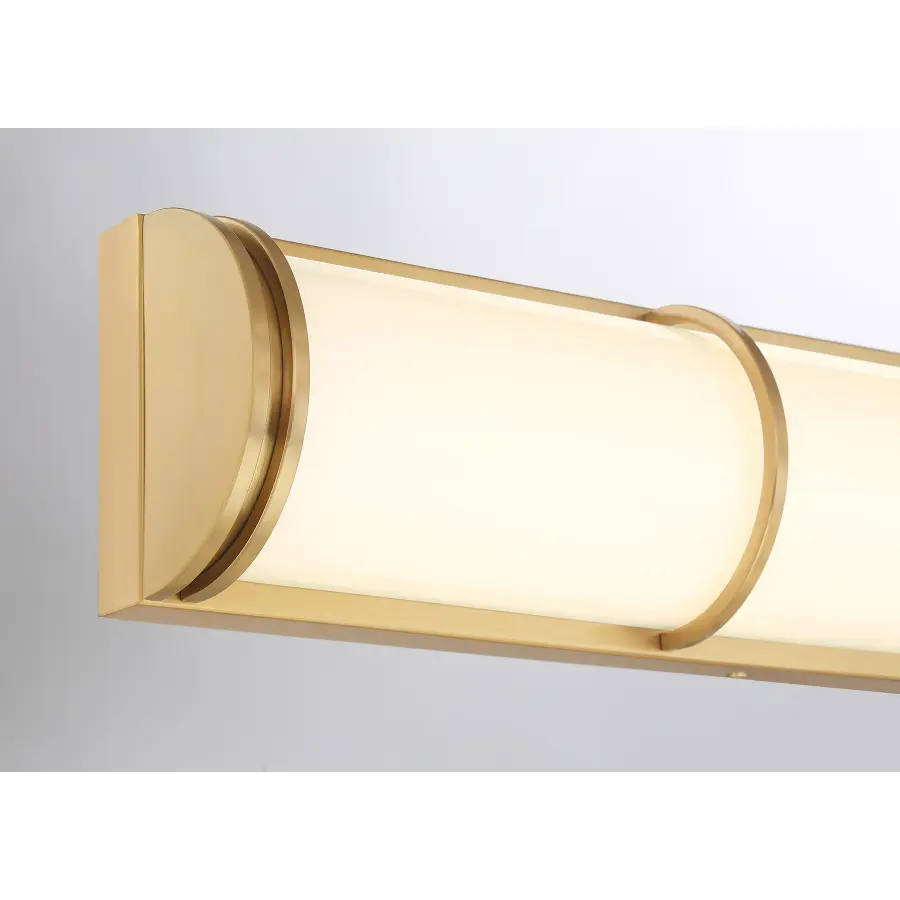 Harper LED Bathroom Vanity Light in Warm Brass - Image 6