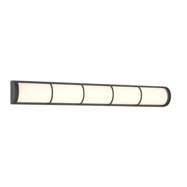 Harper LED Bathroom Vanity Light in Matte Black - Image 3