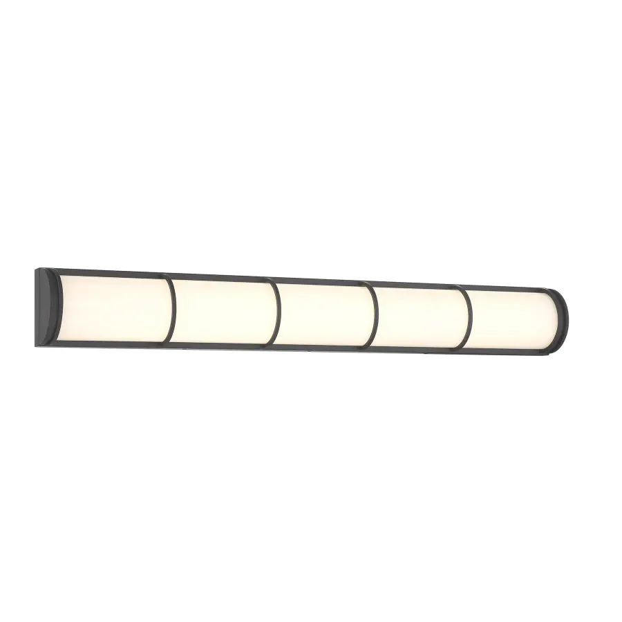 Harper LED Bathroom Vanity Light in Matte Black - Image 3