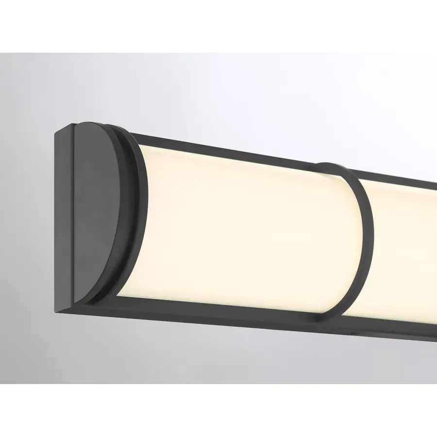 Harper LED Bathroom Vanity Light in Matte Black - Image 6