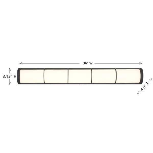 Harper LED Bathroom Vanity Light in Matte Black - Image 7