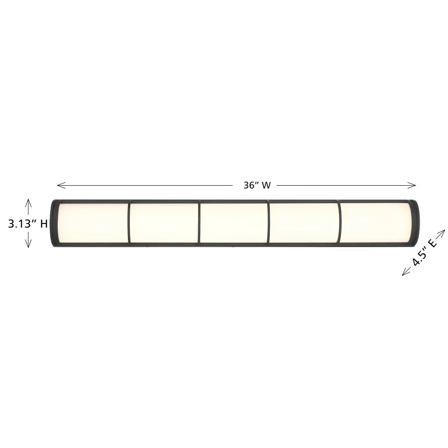Harper LED Bathroom Vanity Light in Matte Black - Image 7