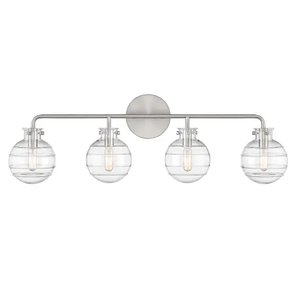Mason 4-Light Bathroom Vanity Light in Satin Nickel