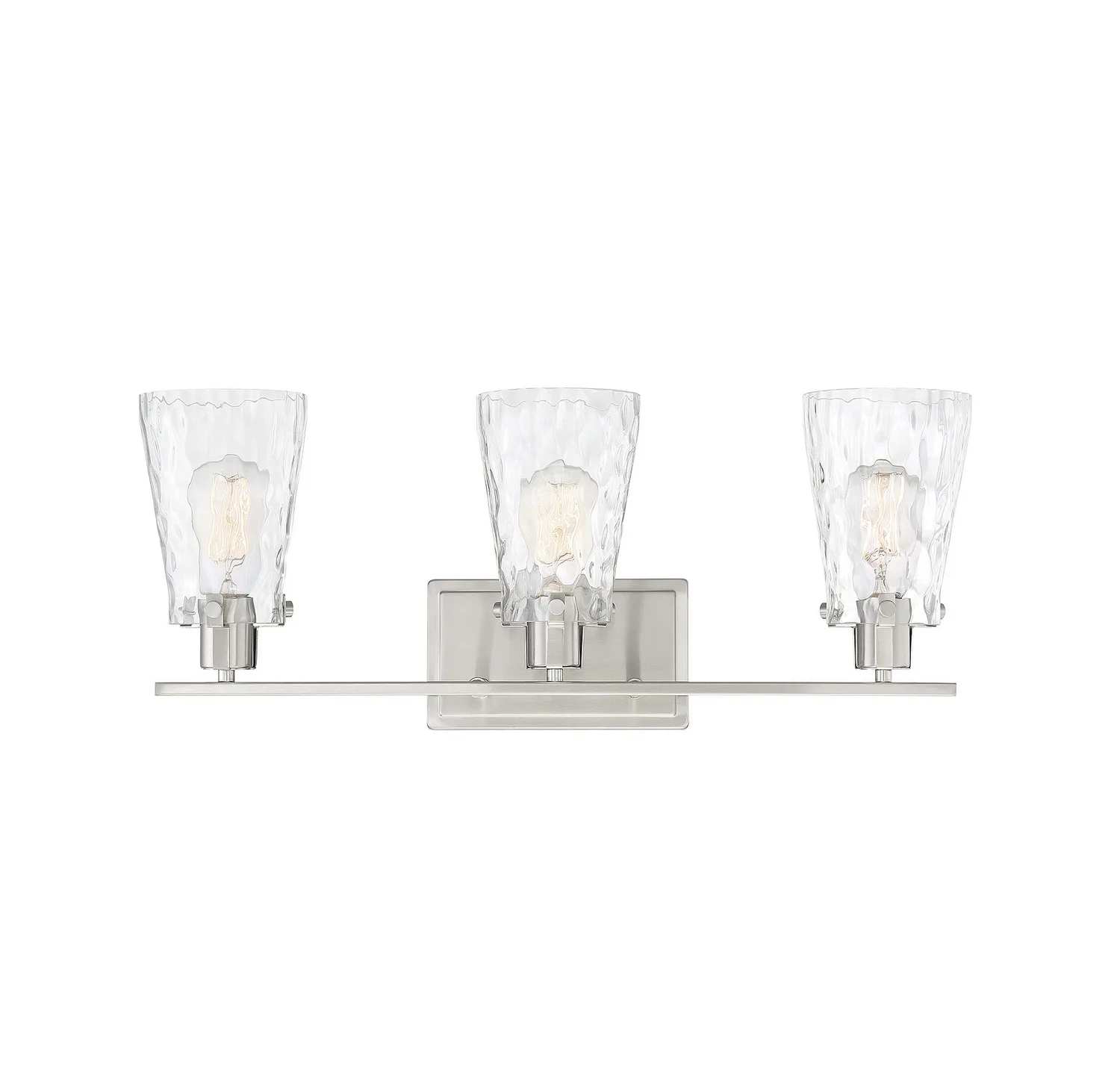 Vaughan Three Light Bath Bar in Satin Nickel