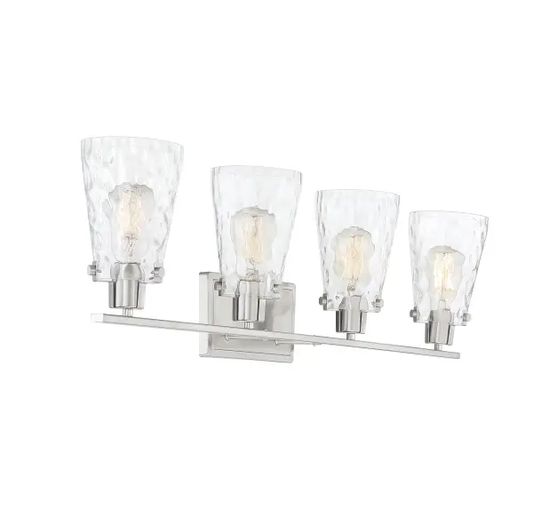 Vaughan 4-Light Bathroom Vanity Light in Satin Nickel - Image 8
