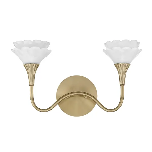 Florena 2-Light Bathroom Vanity Light in Noble Brass by Breegan Jane - Image 2