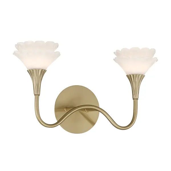 Florena 2-Light Bathroom Vanity Light in Noble Brass by Breegan Jane - Image 3