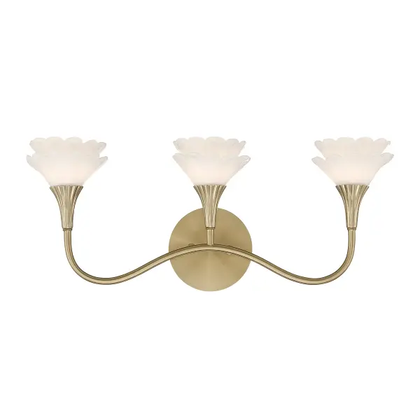 Florena 3-Light Bathroom Vanity Light in Noble Brass by Breegan Jane - Image 1