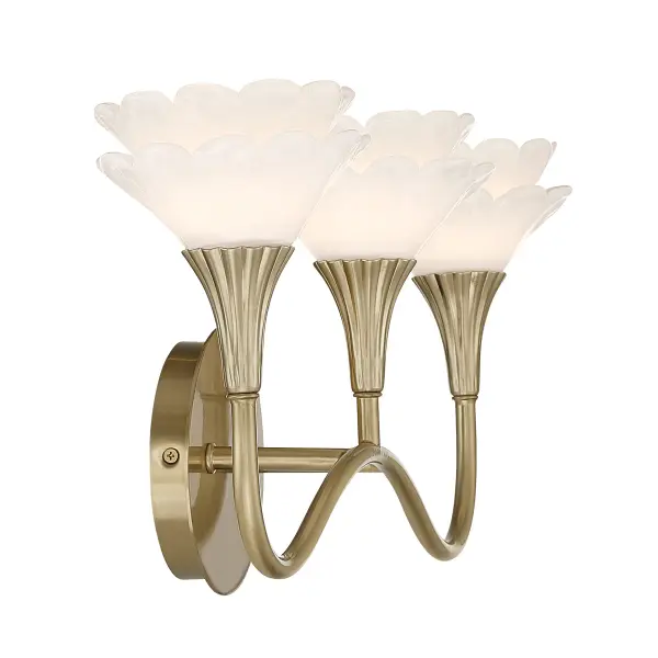 Florena 3-Light Bathroom Vanity Light in Noble Brass by Breegan Jane - Image 5