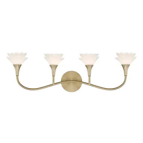 Florena 4-Light Bathroom Vanity Light in Noble Brass by Breegan Jane - Image 1