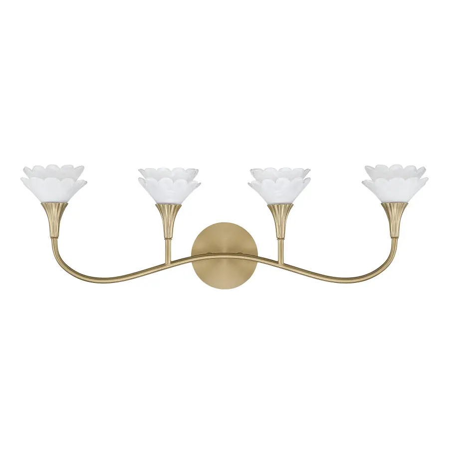 Florena 4-Light Bathroom Vanity Light in Noble Brass by Breegan Jane - Image 2