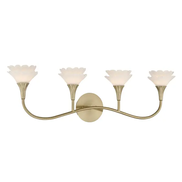 Florena 4-Light Bathroom Vanity Light in Noble Brass by Breegan Jane - Image 3