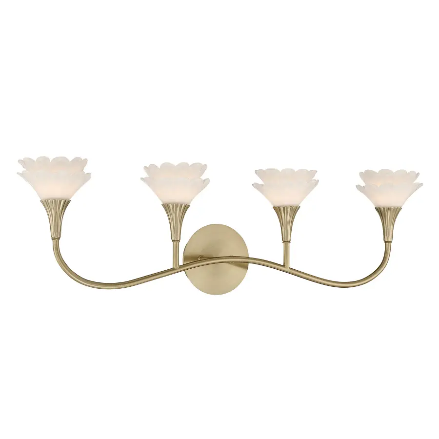 Florena 4-Light Bathroom Vanity Light in Noble Brass by Breegan Jane - Image 3