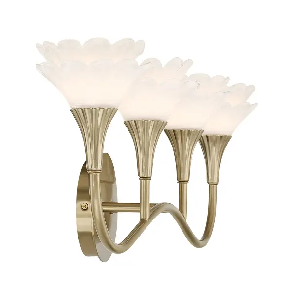 Florena 4-Light Bathroom Vanity Light in Noble Brass by Breegan Jane - Image 5