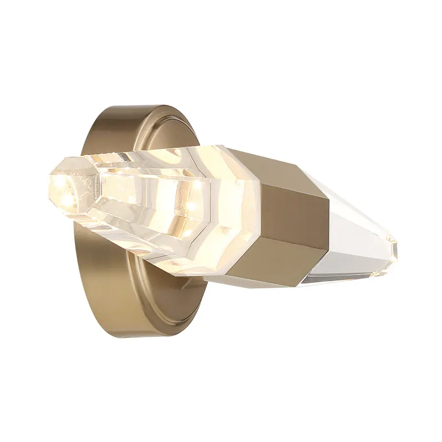Beaumont LED Bathroom Vanity Light in Noble Brass - Image 5