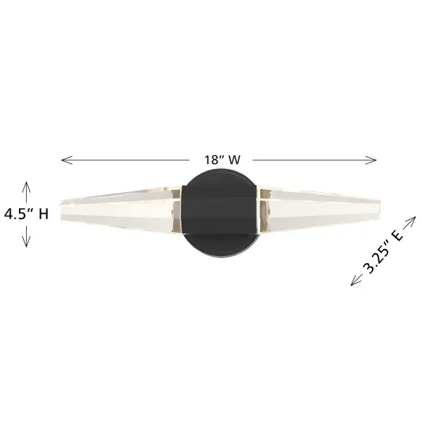 Beaumont LED Bathroom Vanity Light in Black Lustre - Image 6