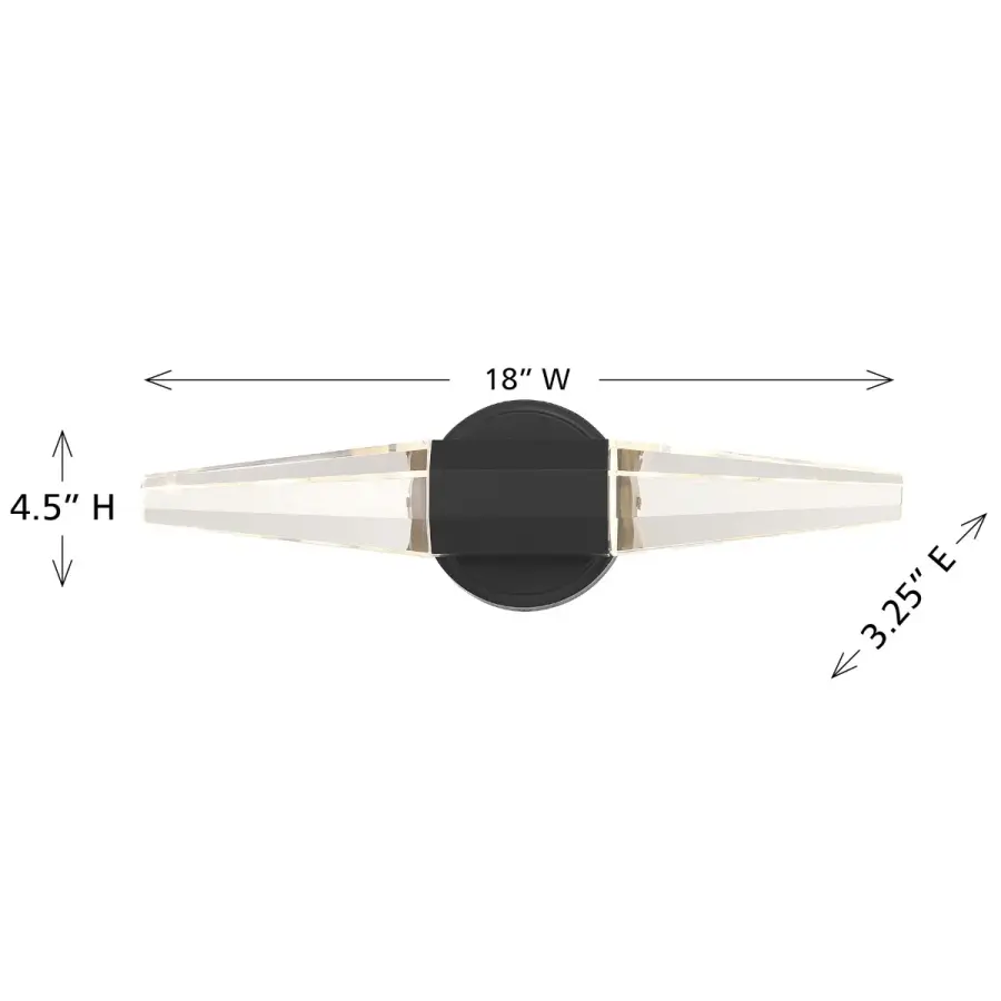 Beaumont LED Bathroom Vanity Light in Black Lustre - Image 6