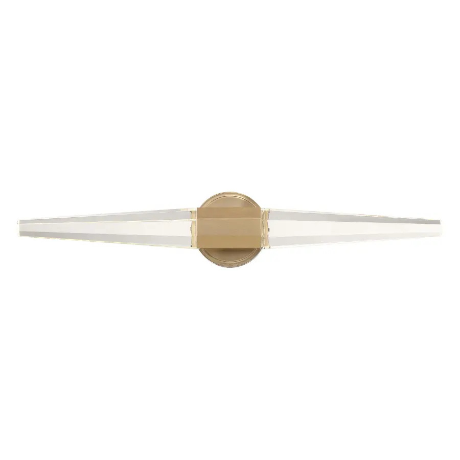 Beaumont LED Bathroom Vanity Light in Noble Brass - Image 1