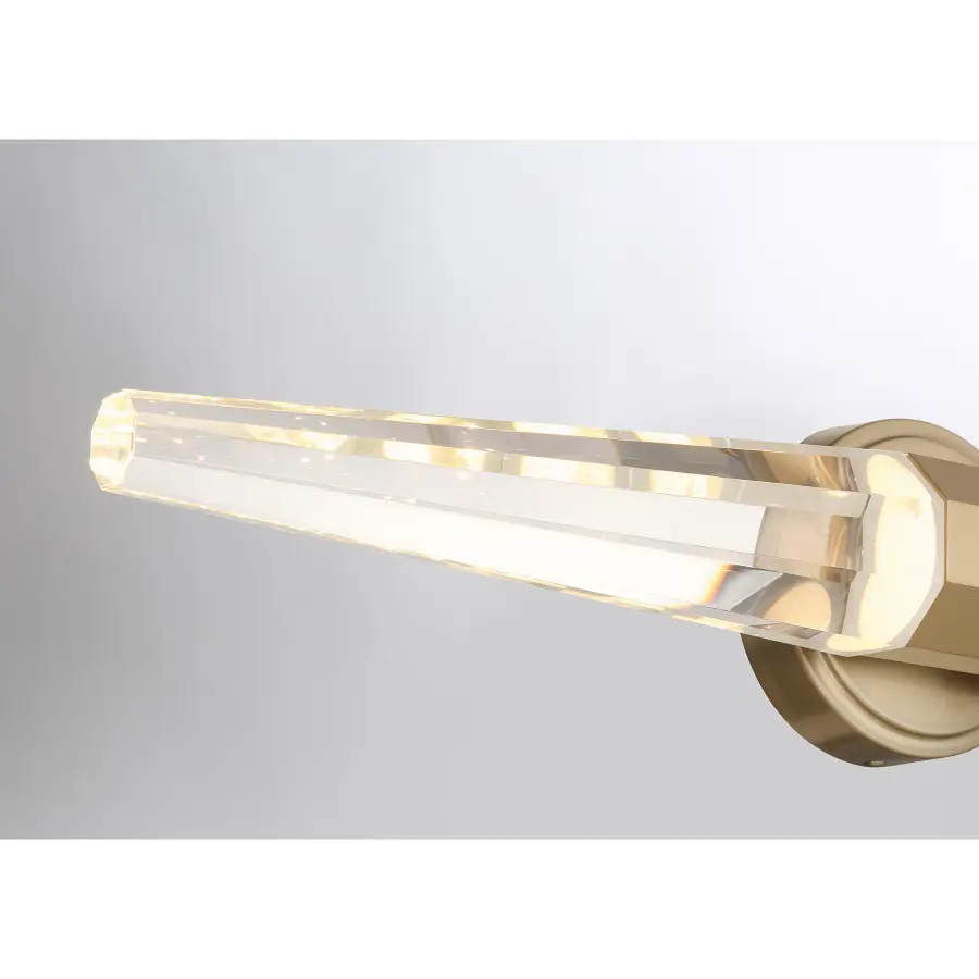 Beaumont LED Bathroom Vanity Light in Noble Brass - Image 6