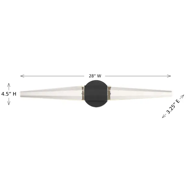 Beaumont LED Bathroom Vanity Light in Black Lustre - Image 7
