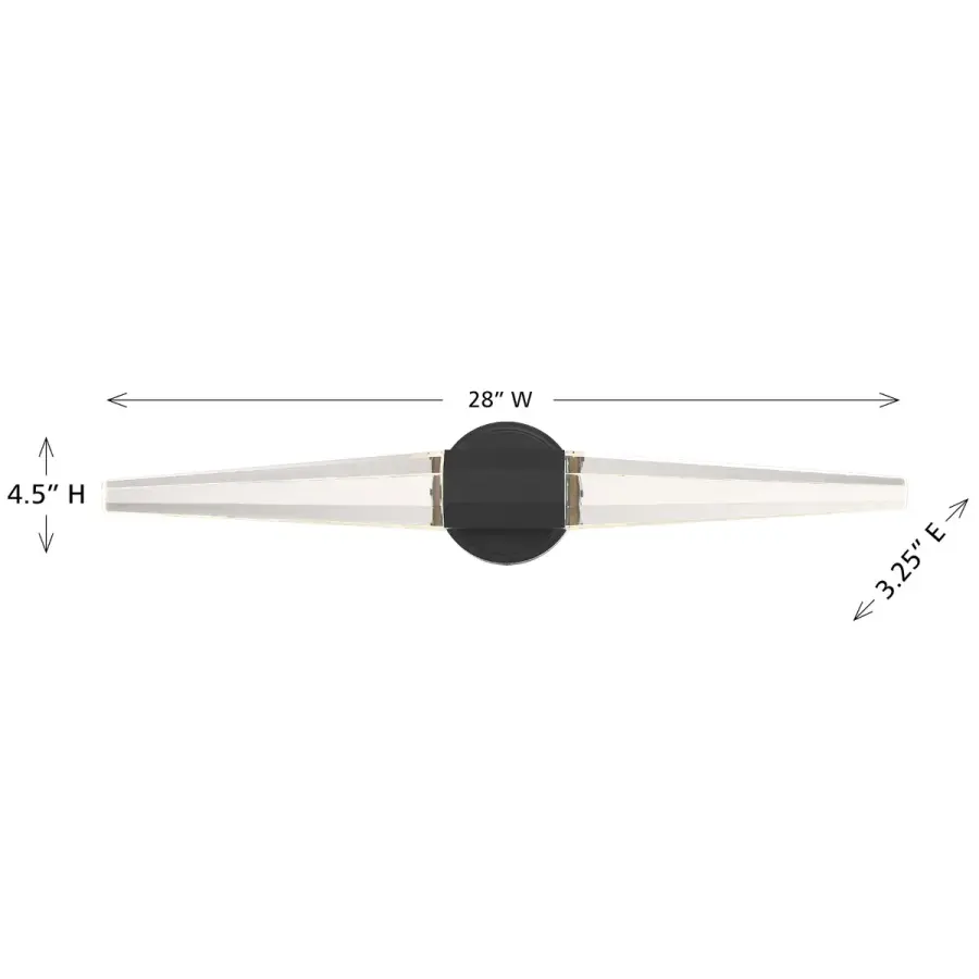Beaumont LED Bathroom Vanity Light in Black Lustre - Image 7