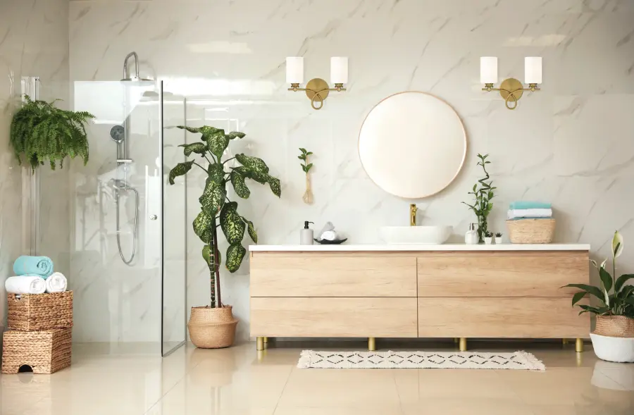 Woodbury 2-Light Bathroom Vanity Light in Warm Brass - Image 6