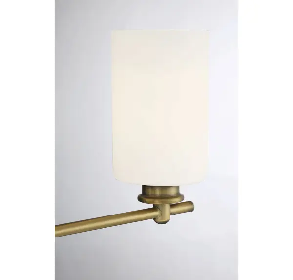 Woodbury 4-Light Bathroom Vanity Light in Warm Brass - Image 6