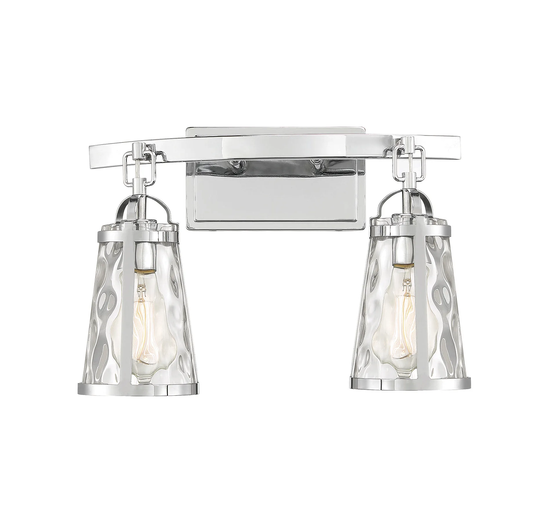 Albany Two Light Bath Bar in Polished Chrome