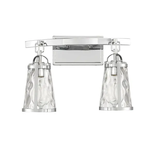 Albany 2-Light Bathroom Vanity Light in Polished Chrome - alternate view