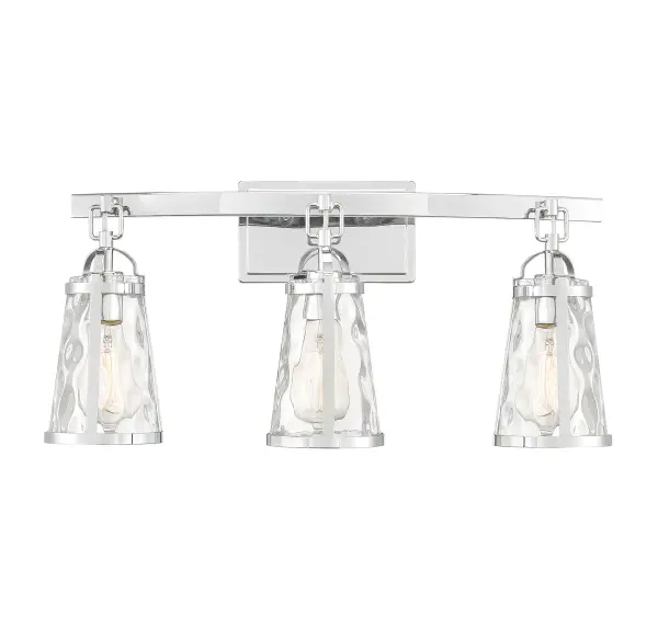 Albany 3-Light Bathroom Vanity Light in Polished Chrome