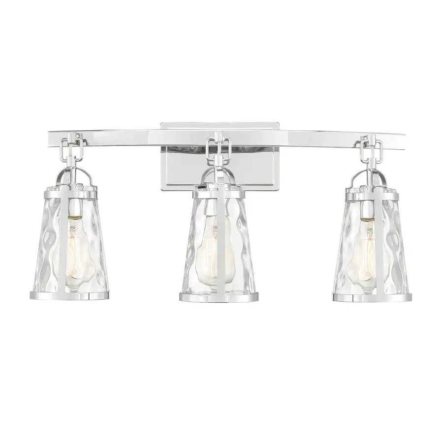 Albany 3-Light Bathroom Vanity Light in Polished Chrome - Image 1