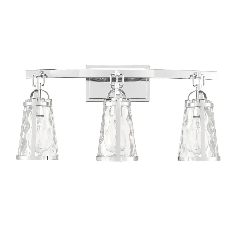 Albany 3-Light Bathroom Vanity Light in Polished Chrome - Image 2