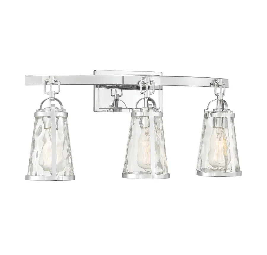 Albany 3-Light Bathroom Vanity Light in Polished Chrome - Image 3