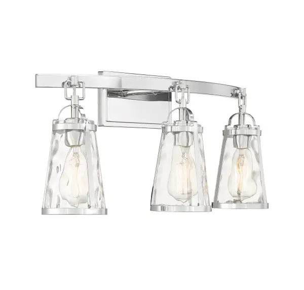 Albany 3-Light Bathroom Vanity Light in Polished Chrome - Image 4
