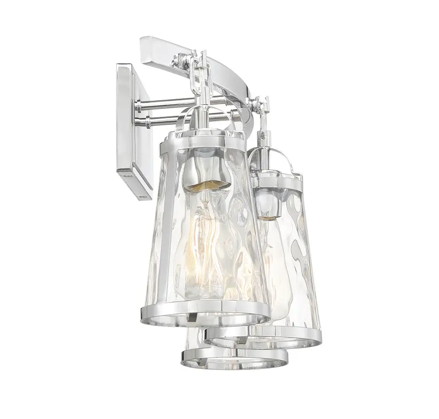Albany 3-Light Bathroom Vanity Light in Polished Chrome - Image 5