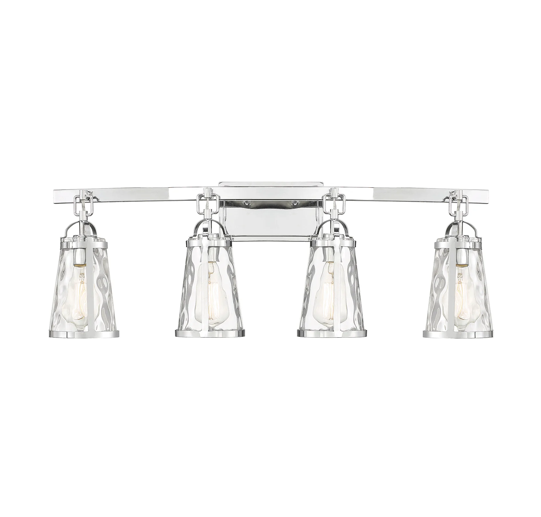 Albany Four Light Bath Bar in Polished Chrome