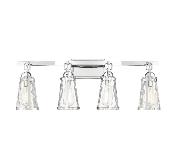Albany 4-Light Bathroom Vanity Light in Polished Chrome