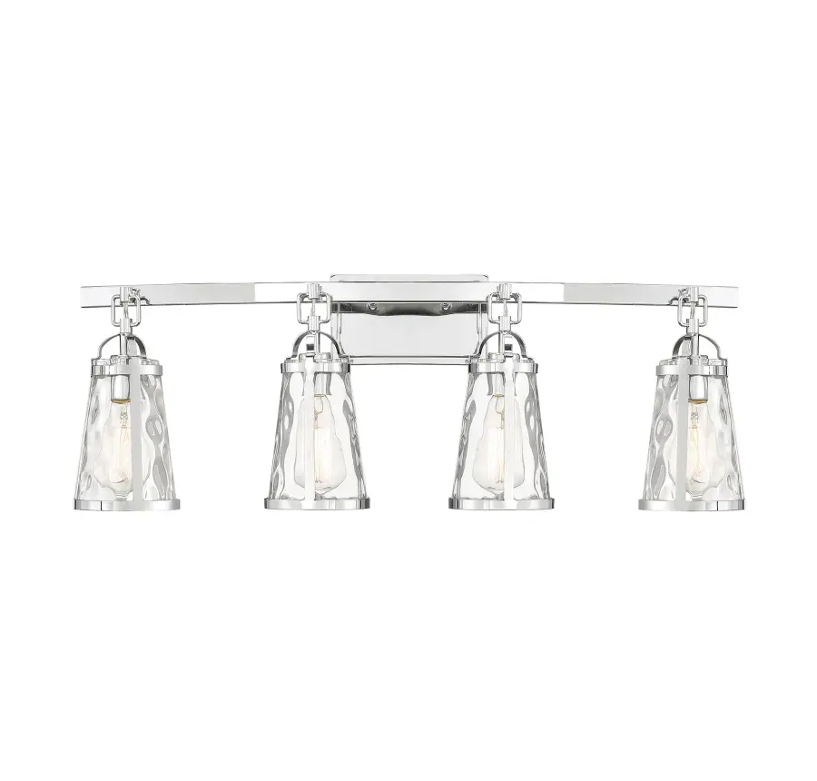 Albany 4-Light Bathroom Vanity Light in Polished Chrome - Image 1