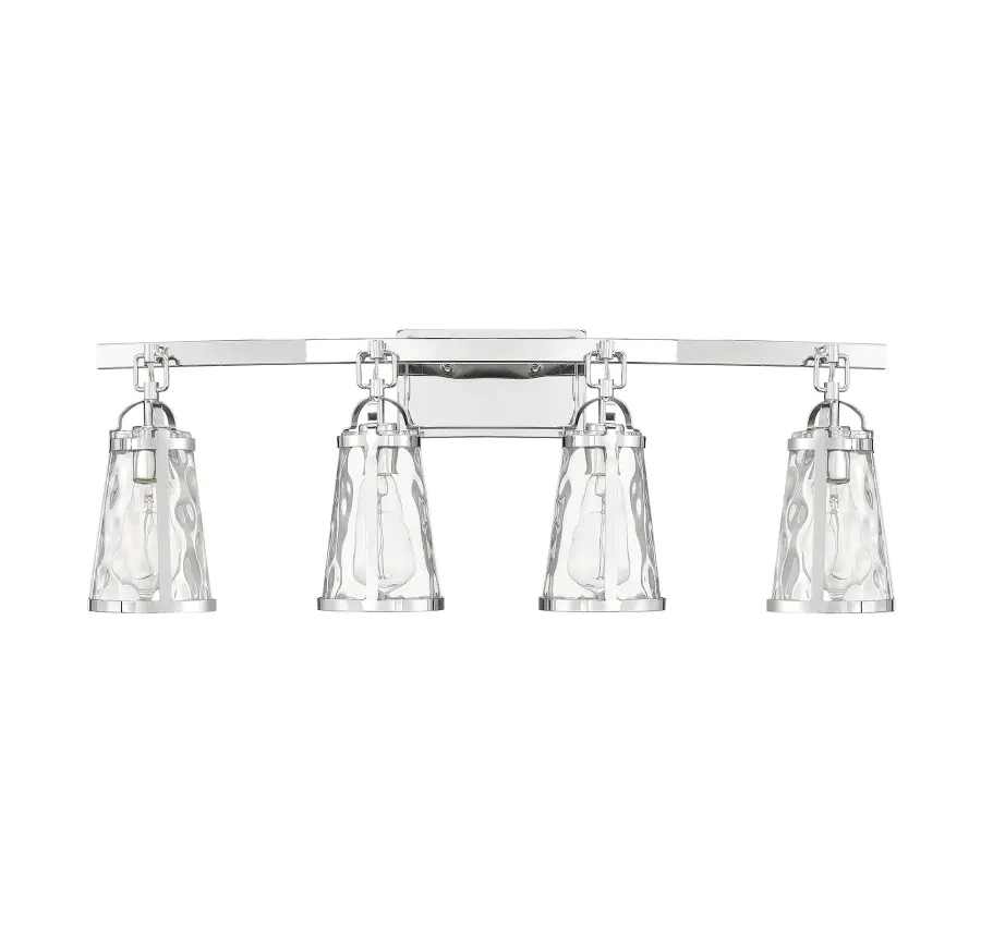 Albany 4-Light Bathroom Vanity Light in Polished Chrome - Image 2