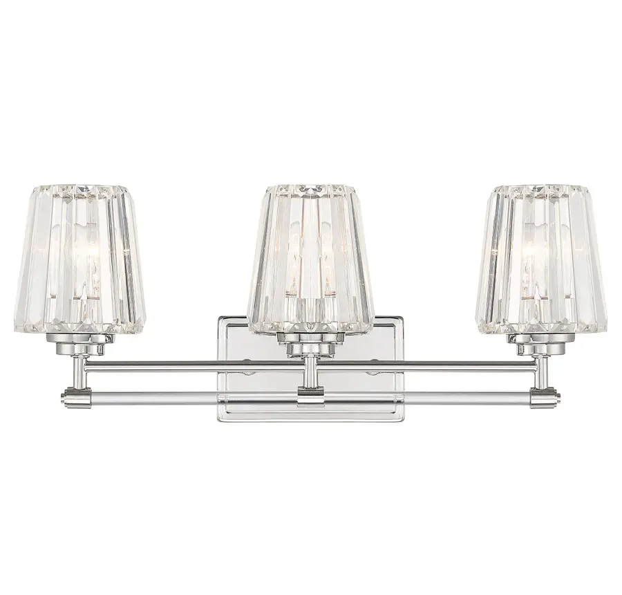 Garnet Three Light Bathroom Vanity in Polished Nickel - Image 1